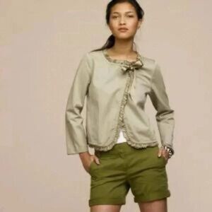 J. Crew Liana Jacket with Silk Ruffle